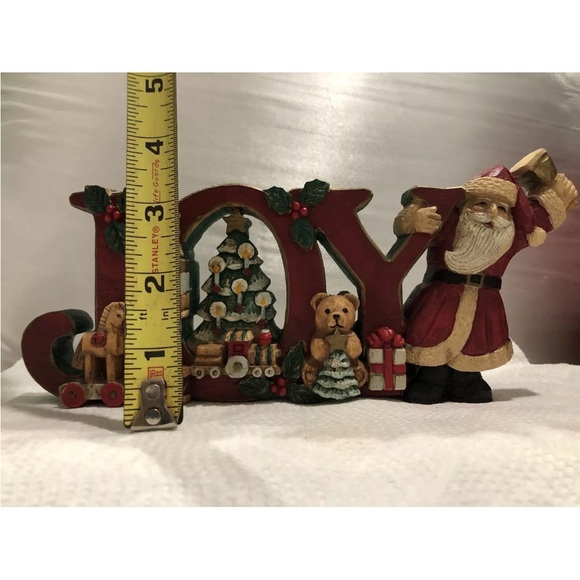 Vintage Kurt Adler carved Christmas " Joy" Sign In Box - Picture 6 of 13